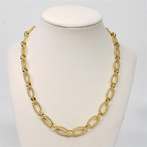 High Quality Geometry Stainless Steel Necklace in Golden Color - Picture 1 of 4